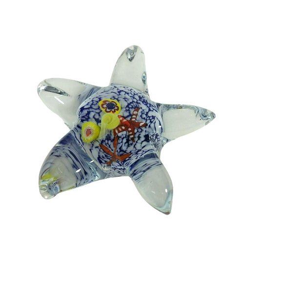 Paperweight Starfish Millefiori Art Glass - Picture 8 of 9